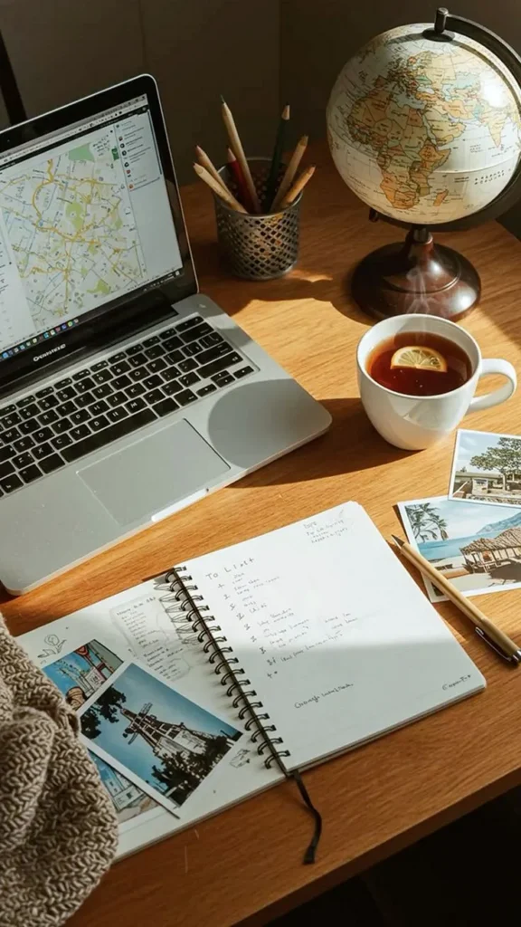 Adventure Planning Desk – Maps, Tea & Dreams_converted Travel Strategy Session